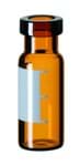 Show details for 1.5 ml Amber Crimp Neck Vial with Label Picture of 1.5 ml Amber Crimp Neck Vial with Label