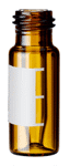 Show details for 0.3 ml vial with integrated bottom bonded micro-insert, 9 mm screw neck with label and filling lines, Picture of 0.3 ml vial with integrated bottom bonded micro-insert, 9 mm screw neck with label and filling lines,